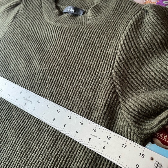 Lulus Loving You Fondly Olive Green Ribbed Knit Sweater Dress Size XL Cozy Fall - Picture 8 of 12